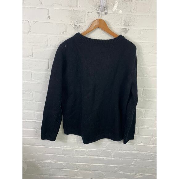 Lis Lareida Cashmere/Wool Pullover Sweater Long Sleeve Black Size Small - Picture 2 of 5